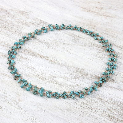 Magnesite long link necklace, 'Sky Magnificence' - Magnesite Link Necklace from Thailand