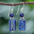 Lapis lazuli dangle earrings, 'Blue Marvel' - Lapis Lazuli Dangle Earrings from Thailand (image 2) thumbail