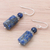 Lapis lazuli dangle earrings, 'Blue Marvel' - Lapis Lazuli Dangle Earrings from Thailand (image 2b) thumbail