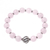 Rose quartz beaded stretch bracelet, 'Pink Marvel' - Rose Quartz Beaded Stretch Bracelet from Thailand (image 2d) thumbail