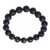 Onyx and tiger's eye beaded stretch bracelet, 'Dark as Night' - Onyx and Tiger's Eye Beaded Stretch Bracelet from Thailand