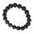 Onyx and tiger's eye beaded stretch bracelet, 'Dark as Night' - Onyx and Tiger's Eye Beaded Stretch Bracelet from Thailand