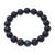 Onyx and tiger's eye beaded stretch bracelet, 'Dark Sophistication in Blue' - Onyx and Blue Tiger's Eye Beaded Stretch Bracelet (image 2a) thumbail