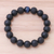 Onyx and tiger's eye beaded stretch bracelet, 'Dark Sophistication in Blue' - Onyx and Blue Tiger's Eye Beaded Stretch Bracelet (image 2c) thumbail