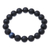 Onyx and tiger's eye beaded stretch bracelet, 'Dark Sophistication in Blue' - Onyx and Blue Tiger's Eye Beaded Stretch Bracelet (image 2d) thumbail