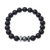 Onyx beaded stretch bracelet, 'Black Sky' - Black Onyx Beaded Stretch Bracelet from Thailand