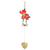 Cotton mobile, 'Elephant Dance in Red' - Elephant-Themed Cotton Mobile in Red from Thailand