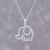 Sterling silver pendant necklace, 'Stunning Elephant' - Sterling Silver Elephant Pendant Necklace from Thailand