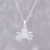 Sterling silver pendant necklace, 'Gleaming Spider' - Sterling Silver Spider Pendant Necklace from Thailand