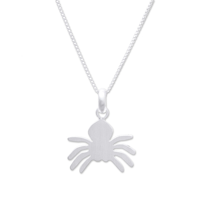 Sterling Silver Spider Pendant Necklace from Thailand