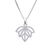 Sterling silver pendant necklace, 'Delightful Leaf' - Sterling Silver Leaf Pendant Necklace from Thailand