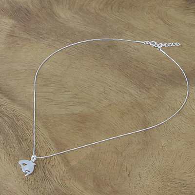 Collar colgante de plata esterlina - Collar con colgante de ballena asesina de plata esterlina de Tailandia