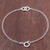 Sterling silver two circle pendant bracelet, 'Love Connection' - Two Circle Motif Sterling Silver Bracelet from Thailand