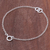 Sterling silver two circle pendant bracelet, 'Love Connection' - Two Circle Motif Sterling Silver Bracelet from Thailand