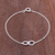 Sterling silver two circle pendant bracelet, 'To Infinity' - Infinity Motif Two Circle Sterling Silver Pendant Bracelet (image 2) thumbail