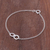 Sterling silver two circle pendant bracelet, 'To Infinity' - Infinity Motif Two Circle Sterling Silver Pendant Bracelet (image 2b) thumbail