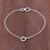 Sterling silver two circle pendant bracelet, 'To Infinity' - Infinity Motif Two Circle Sterling Silver Pendant Bracelet (image 2c) thumbail