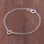 Sterling silver two circle pendant bracelet, 'To Infinity' - Infinity Motif Two Circle Sterling Silver Pendant Bracelet (image 2d) thumbail