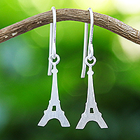 Ohrhänger aus Sterlingsilber, „Eiffelturm“ – Ohrhänger aus Sterlingsilber mit Eiffelturm aus Thailand