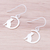 Sterling silver dangle earrings, 'Long-Tailed Cat' - Sterling Silver Cat Dangle Earrings from Thailand (image 2b) thumbail