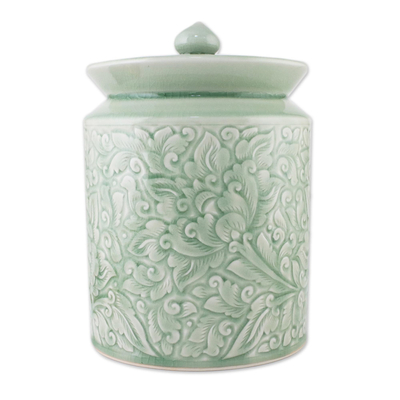 Celadon-Keramikkrug, 'bewachter Romantiker'. - Seladon-Keramikgefäß
