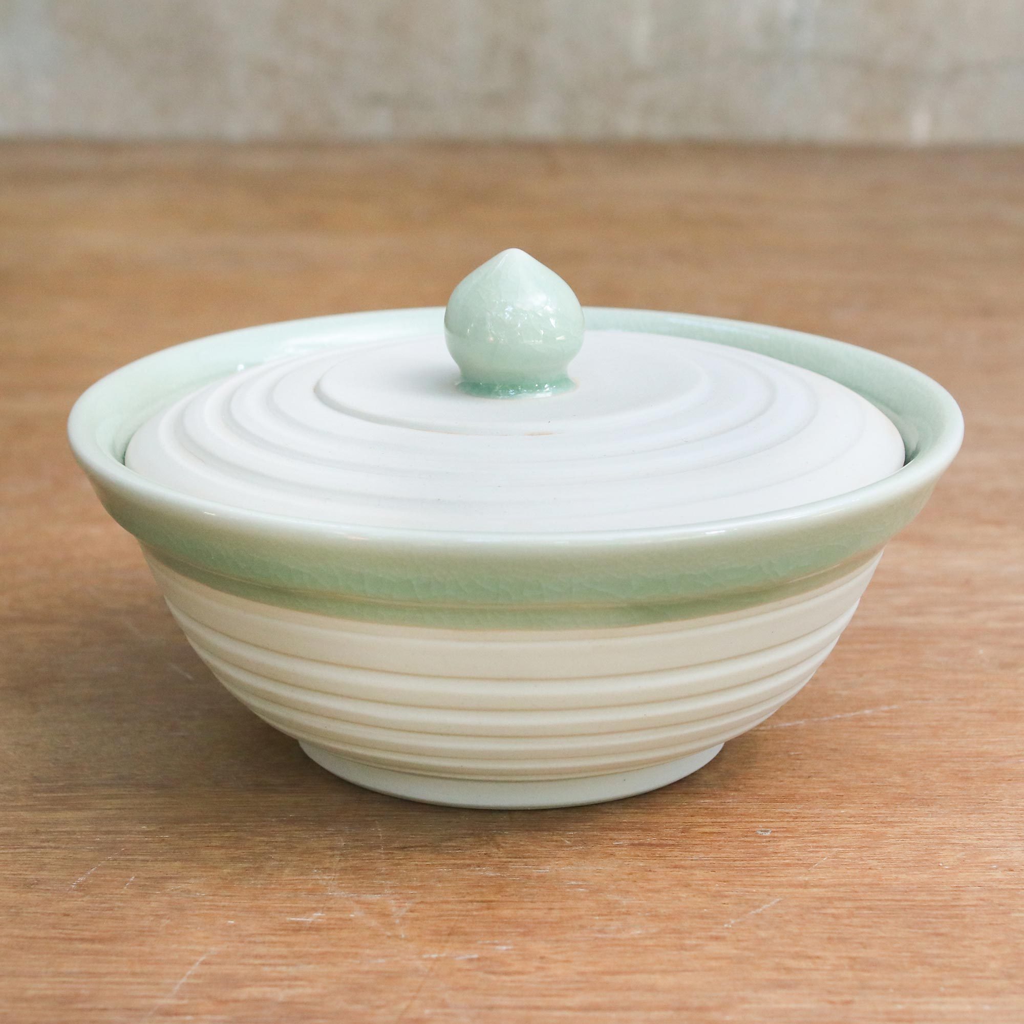 Small Decorative Celadon Dish//Bowl//Jar Ceramic
