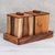 Teak wood decorative boxes, 'Teak Treasure' (pair) - Teak Wood Decorative Boxes from Thailand (Pair) thumbail