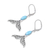 Larimar dangle earrings, 'Whale Elegance' - Natural Larimar Dangle Earrings from Thailand