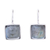 Rhodium plated labradorite drop earrings, 'Gleaming Squares' - Rhodium Plated Labradorite Drop Earrings from Thailand