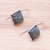 Rhodium plated labradorite drop earrings, 'Gleaming Squares' - Rhodium Plated Labradorite Drop Earrings from Thailand (image 2b) thumbail