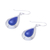 Rhodium plated lapis lazuli dangle earrings, 'Precious Beauty' - Rhodium Plated Lapis Lazuli Teardrop Dangle Earrings (image 2c) thumbail