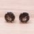 Rhodium plated smoky quartz stud earrings, 'Precious Sparkle' - Rhodium Plated Smoky Quartz Stud Earrings from Thailand thumbail