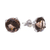 Rhodium plated smoky quartz stud earrings, 'Precious Sparkle' - Rhodium Plated Smoky Quartz Stud Earrings from Thailand (image 2c) thumbail
