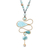 Multi-gemstone pendant necklace, 'Bohemian Delicacy in Blue' - Multi-Gemstone Pendant Necklace in Blue from Thailand thumbail