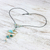 Multi-gemstone pendant necklace, 'Bohemian Delicacy in Blue' - Multi-Gemstone Pendant Necklace in Blue from Thailand (image 2c) thumbail