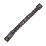Men's leather braided wristband bracelet, 'Love Weave in Espresso' - Men's Leather Braided Wristband Bracelet in Espresso