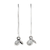 Silver dangle earrings, 'Karen Swirl' - Spiral Motif Karen Silver Dangle Earrings from Thailand thumbail