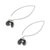 Silver dangle earrings, 'Karen Swirl' - Spiral Motif Karen Silver Dangle Earrings from Thailand (image 2c) thumbail