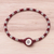 Silver beaded bracelet, 'Storytelling Knots in Red' - Karen Silver Beaded Bracelet in Red from Thailand (image 2b) thumbail
