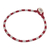 Silver beaded bracelet, 'Storytelling Knots in Red' - Karen Silver Beaded Bracelet in Red from Thailand (image 2e) thumbail
