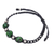 Agate beaded macrame bracelet, 'Uplifting Hill Tribe' - Green Agate Beaded Macrame Bracelet from Thailand thumbail