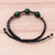 Agate beaded macrame bracelet, 'Uplifting Hill Tribe' - Green Agate Beaded Macrame Bracelet from Thailand (image 2c) thumbail