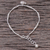 Silver beaded bracelet, 'Hill Tribe Swimmer' - Fish-Themed Karen Silver Beaded Bracelet from Thailand (image 2c) thumbail