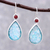 Roman glass and garnet drop earrings, 'Roman Glitter' - Drop-Shaped Garnet and Roman Glass Drop Earrings