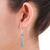 Roman glass dangle earrings, 'Roman Magic' - Rectangular Roman Glass Dangle Earrings from Thailand (image 2d) thumbail