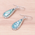 Roman glass dangle earrings, 'Roman Drops' - Drop-Shaped Roman Glass Dangle Earrings from Thailand (image 2b) thumbail