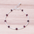 Garnet beaded bracelet, 'Daylight Sonata' - Garnet Hill Tribe Beaded Bracelet from Thailand (image 2c) thumbail