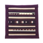 Cotton coasters, 'Lahu Purple' (set of 6) - Patchwork Cotton Coasters in Purple (Set of 6)