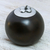 Wood and pewter decorative jar, 'The Mangosteen' (4 inch) - Fruit-Shaped Wood and Pewter Decorative Jar (4 in.)