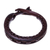 Leather bangle bracelet, 'Surrounded by Beauty' - Artisan Crafted Leather Bangle Bracelet from Thailand